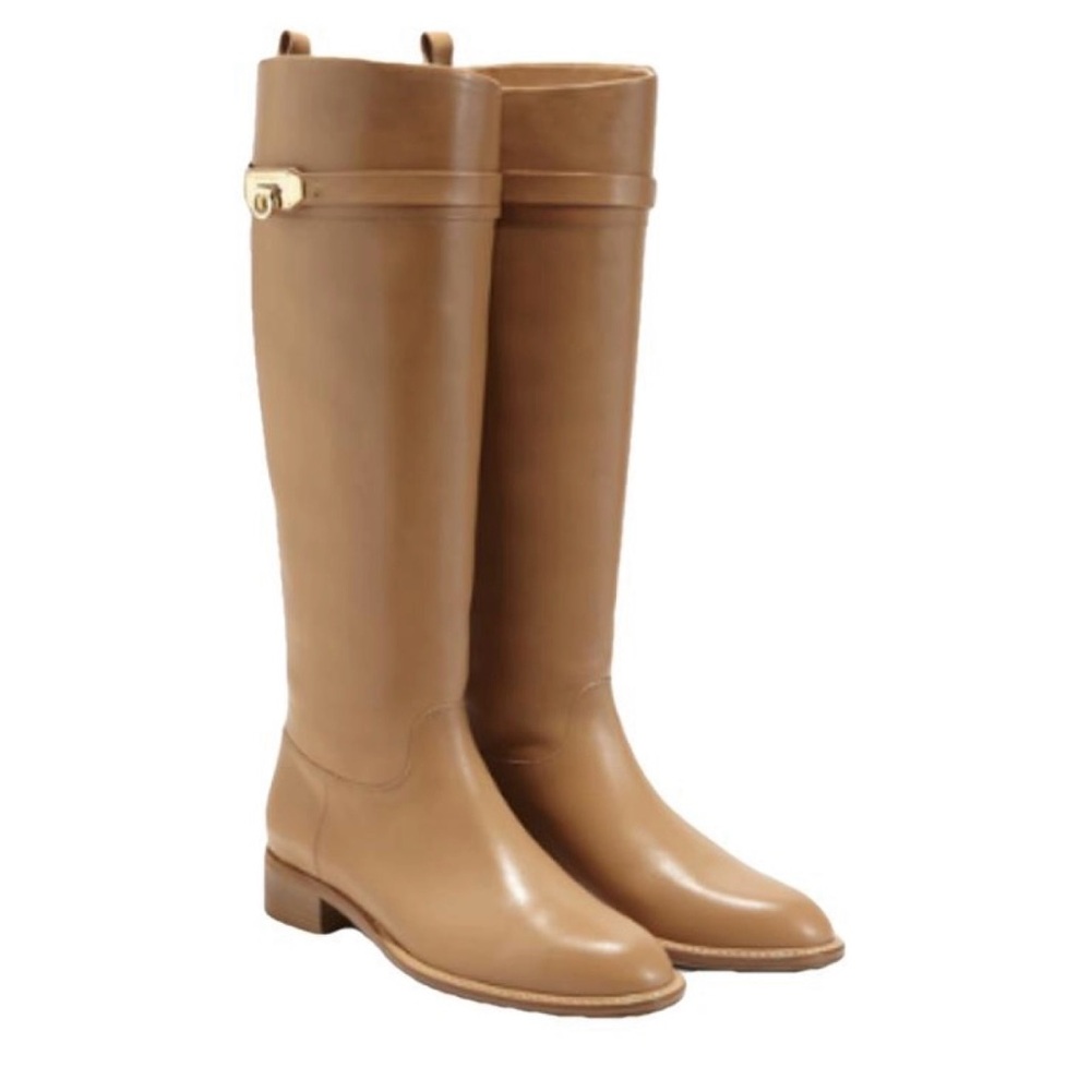 Salvatore Ferragamo Sienne Calf Beige Boots